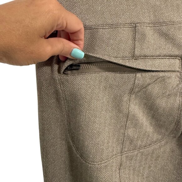 Athleta Delancey Houndstooth Gray Tight Leggings Size L - Picture 3 of 10